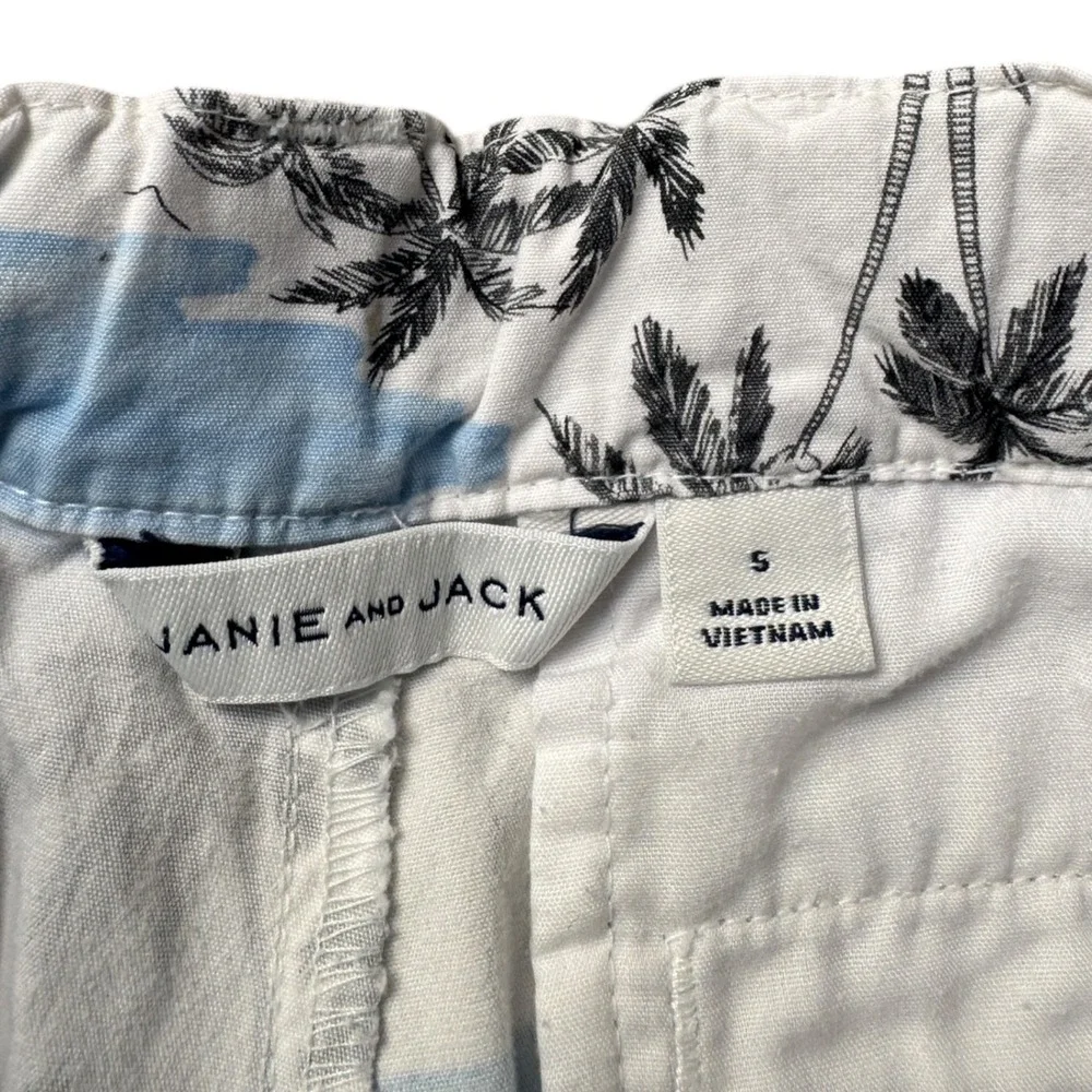 Janie and Jack Boys Pocket Tee and Tropical Palm Tree Print Shorts Set (4/5)